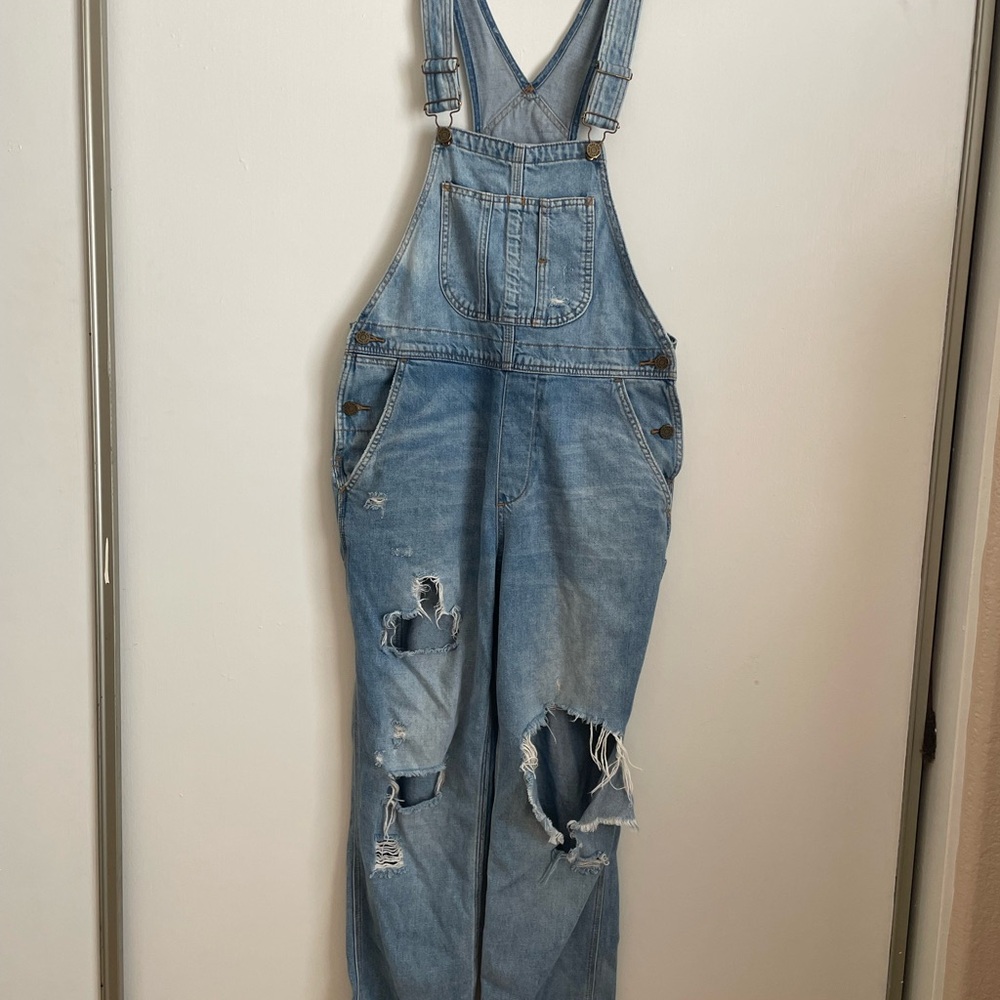 BDG Light Blue Denim Overalls